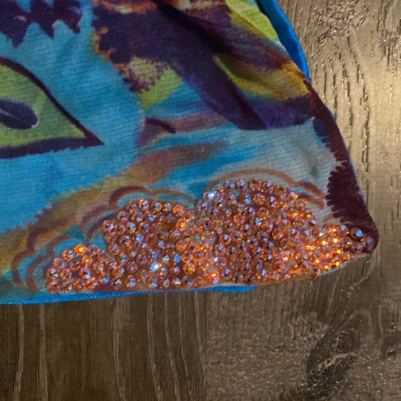 Dance costume, custom made, size child small/medium, clear straps - Picture 6 of 8